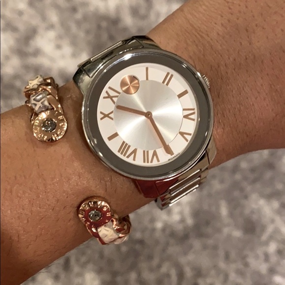 Movado Accessories - Movado Bold Silver & Rose Gold Watch